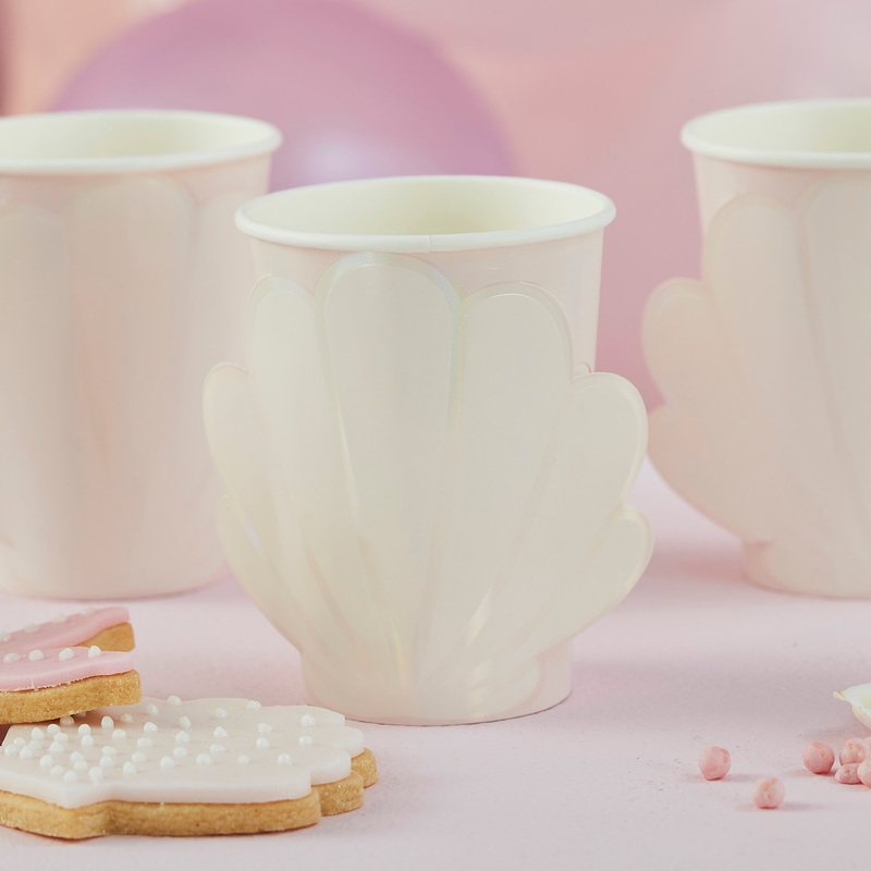8 Be Mermaid paper cups 250ml