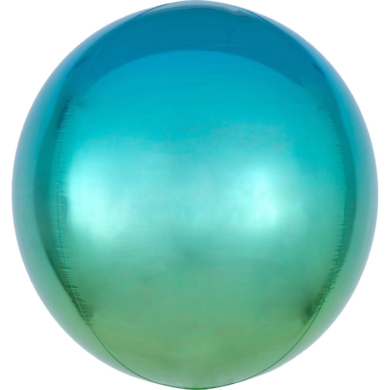 Ombr foil balloon blue-green 40cm