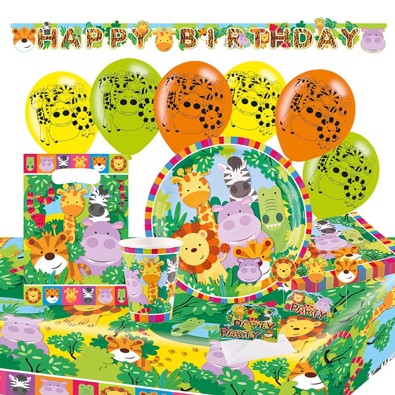 Party set Happy Safari Party 64 pieces