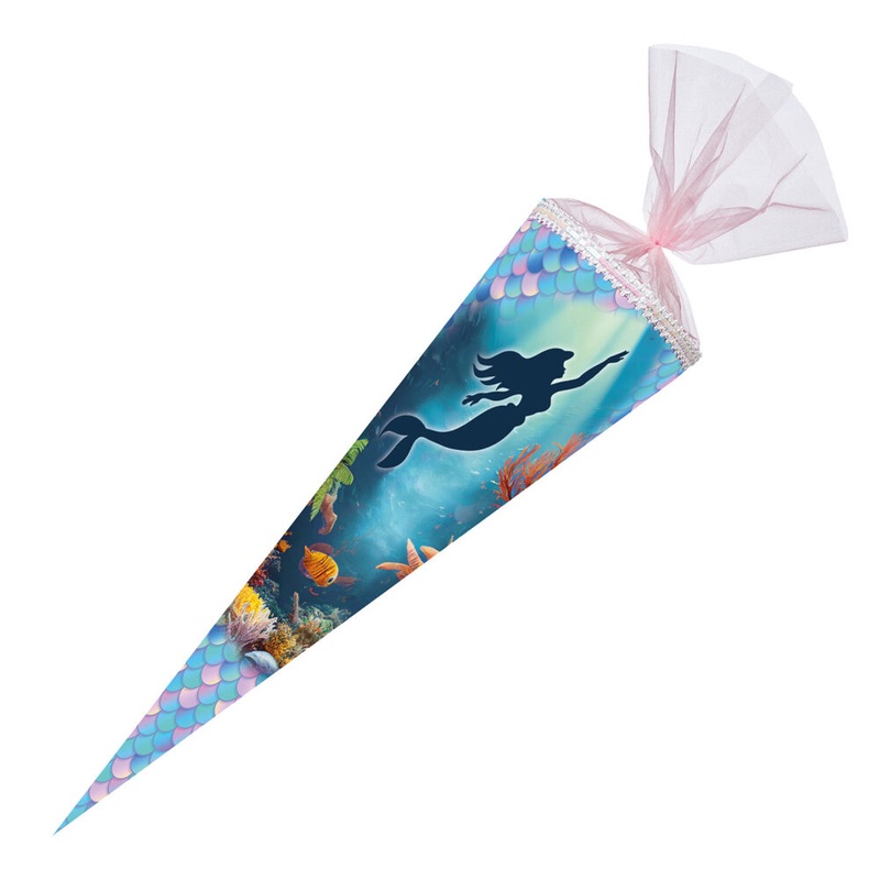 Schultte Meerjungfrau rund mit Organzaverschluss Special Glitzer 70cm