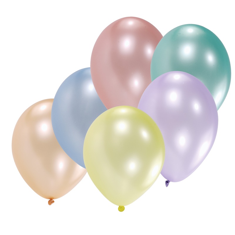 Set of 8 balloons shell gloss mother-of-pearl 30 cm