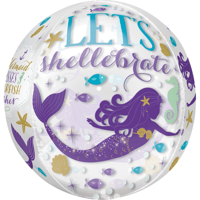 Shellebrate Mermaid Orbz Balloon