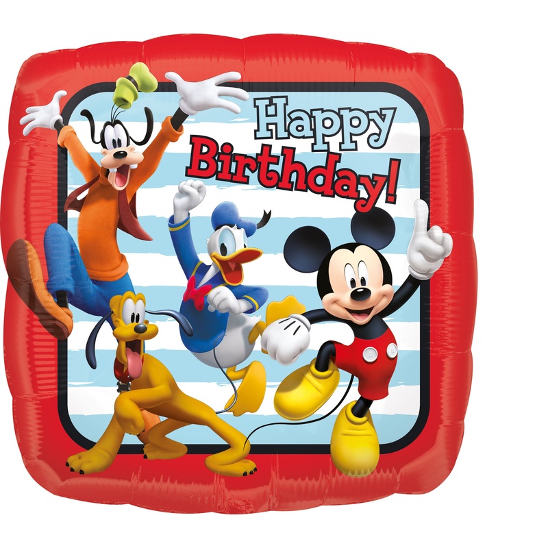 Square foil ball Happy Micky & Friends 43cm