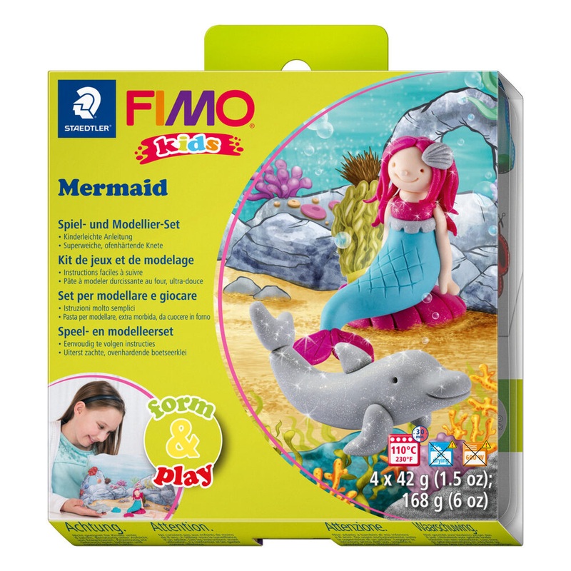 STAEDTLER FIMO Spiel- und Modellierset kids Form&Play Meerjungfrau Level 3
