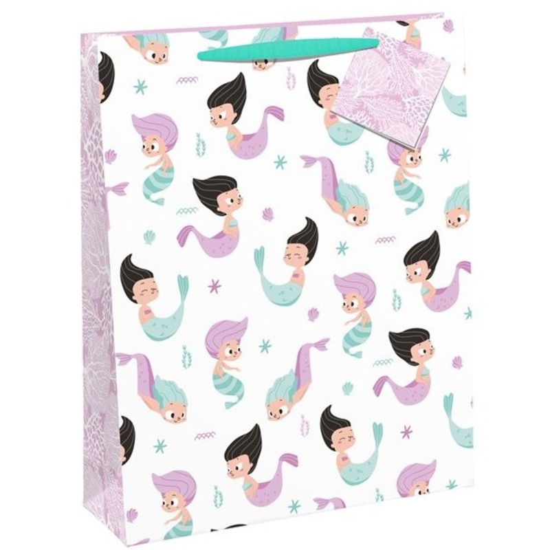XL mermaid gift bag pink