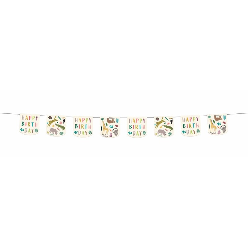 Zoo Birthdayparty pennant garland 6m