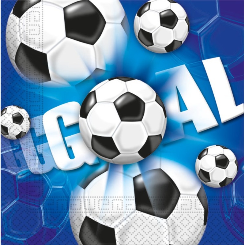 20 Kick & Goal soccer napkins 33cm
