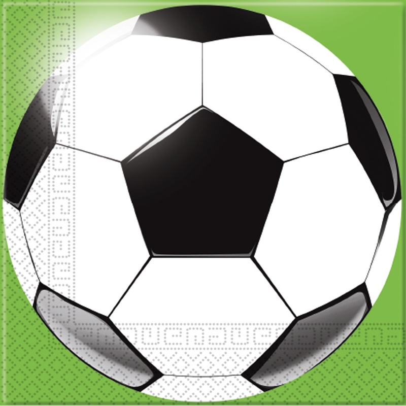 20 soccer champions napkins 33cm