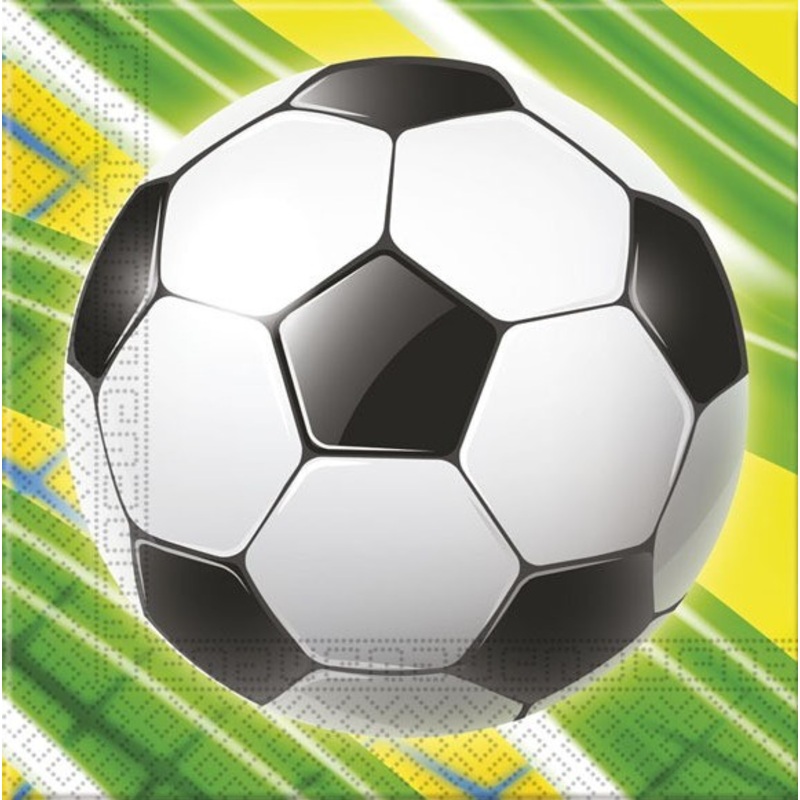 20 soccer World Cup napkins 33cm