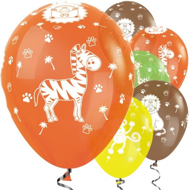 25 safari gang balloons 30cm