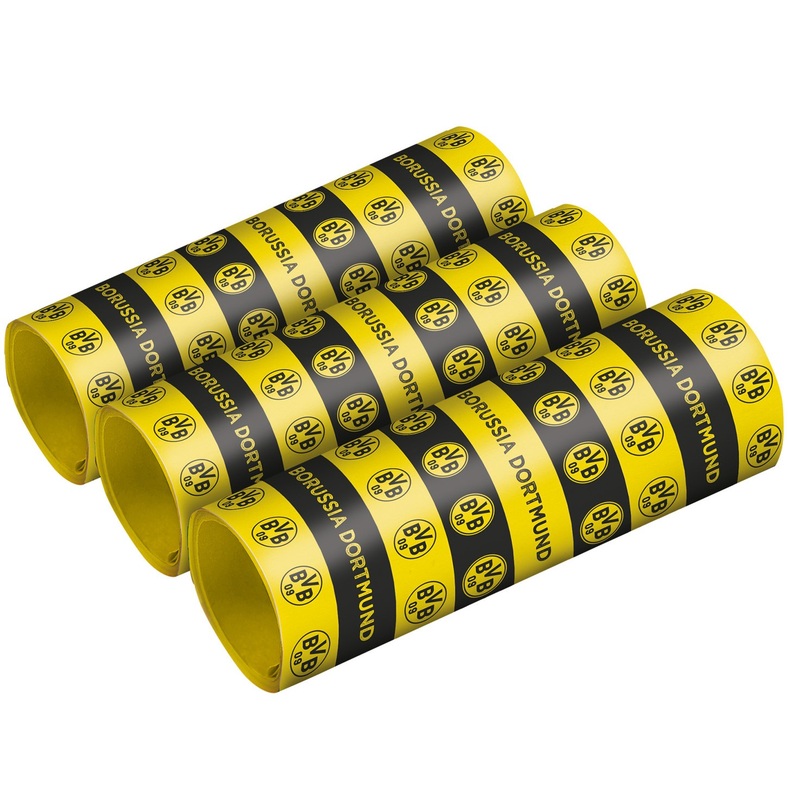 3 BVB Dortmund streamers 4m x 1.4cm