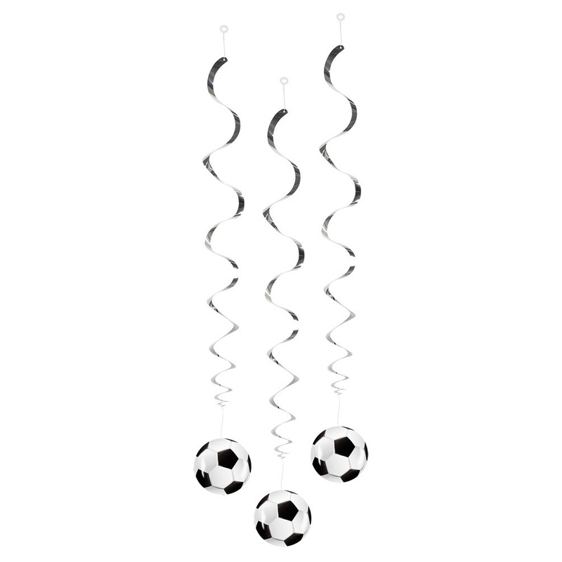 3 football party spiral hangers