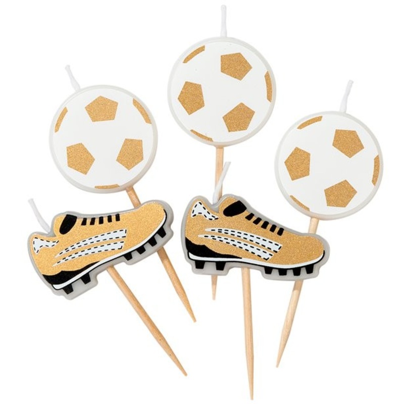5 soccer champion cake candles