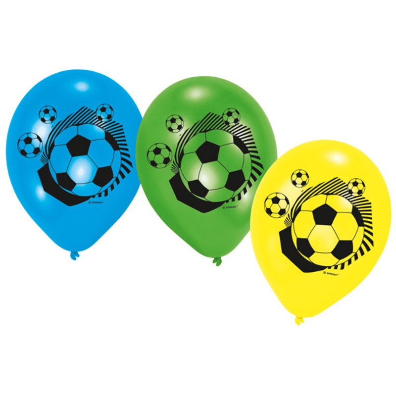 6 football championship balloons 22.8cm