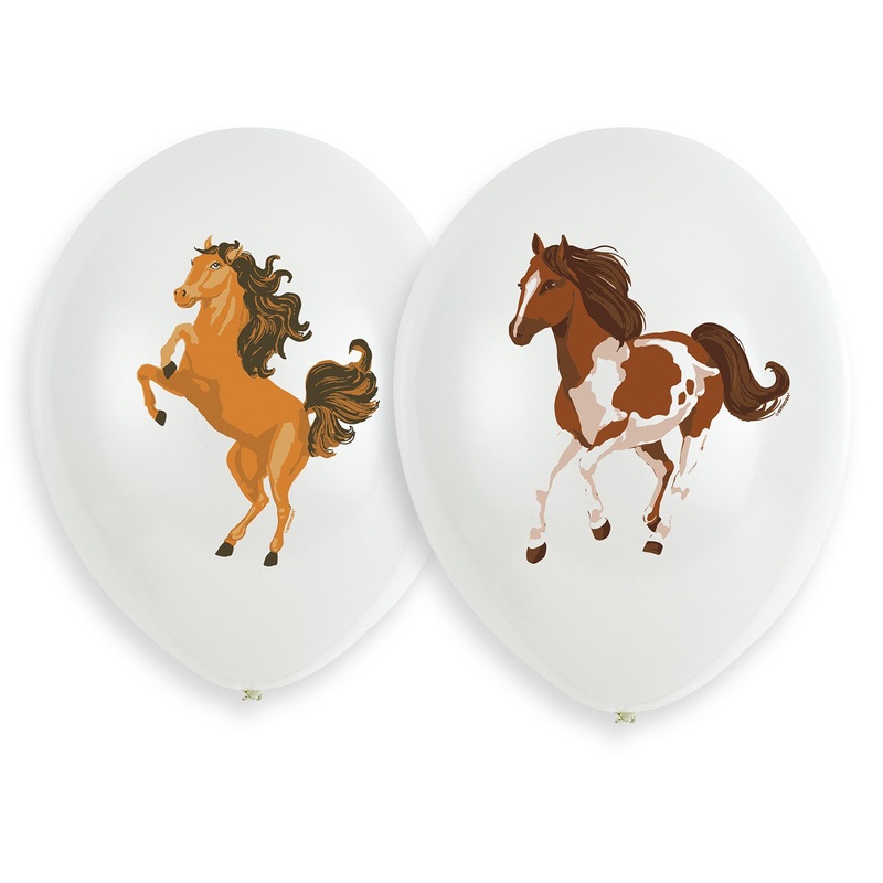 6 horse balloons Fleur 27cm
