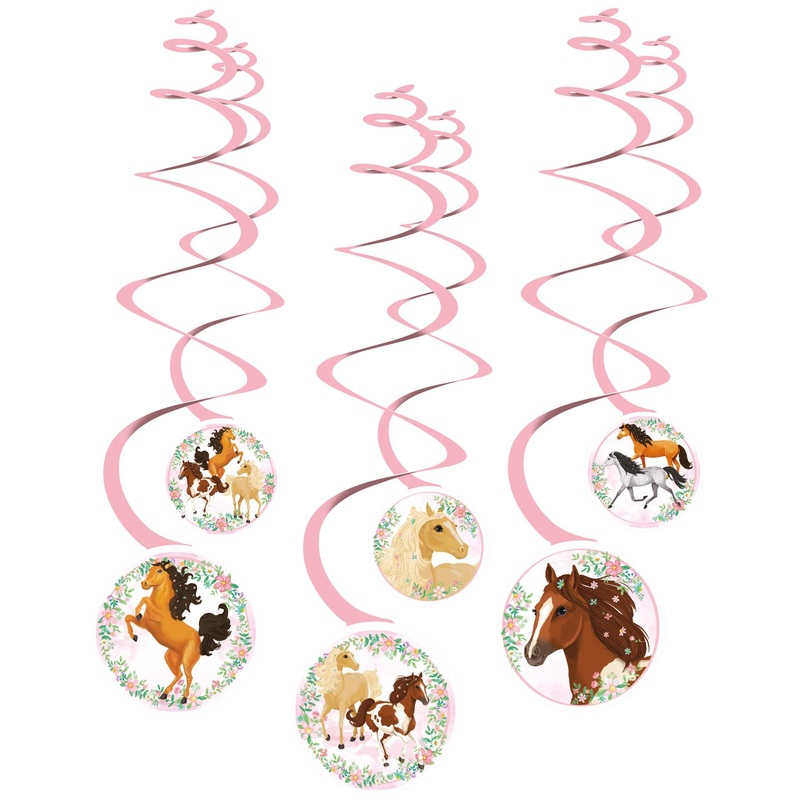 6 horse spiral hangers Fleur