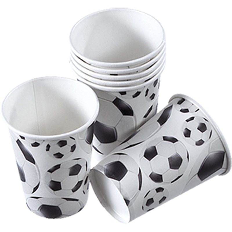 8 soccer star paper cups