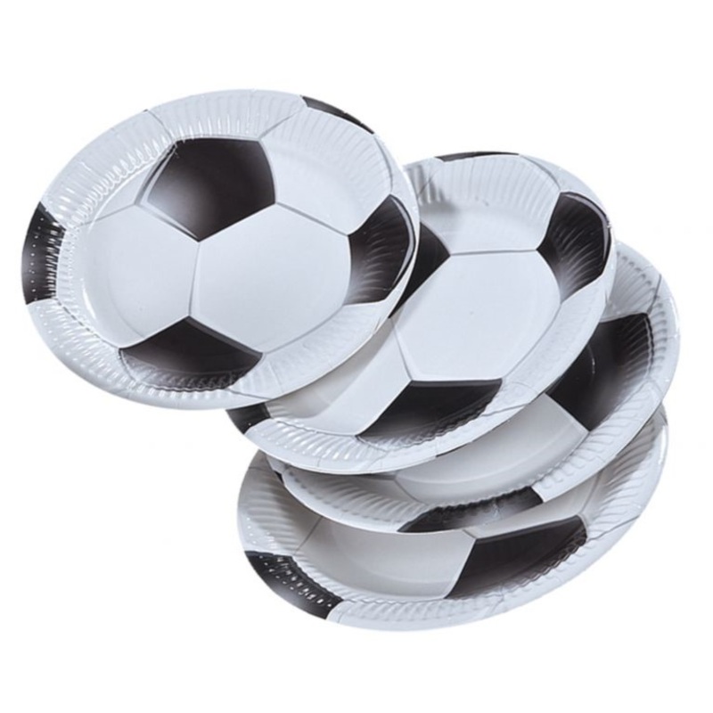 8 soccer star paper plates