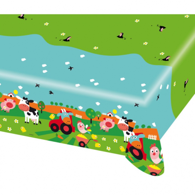 Lovable farm animals tablecloth 120 X 180cm