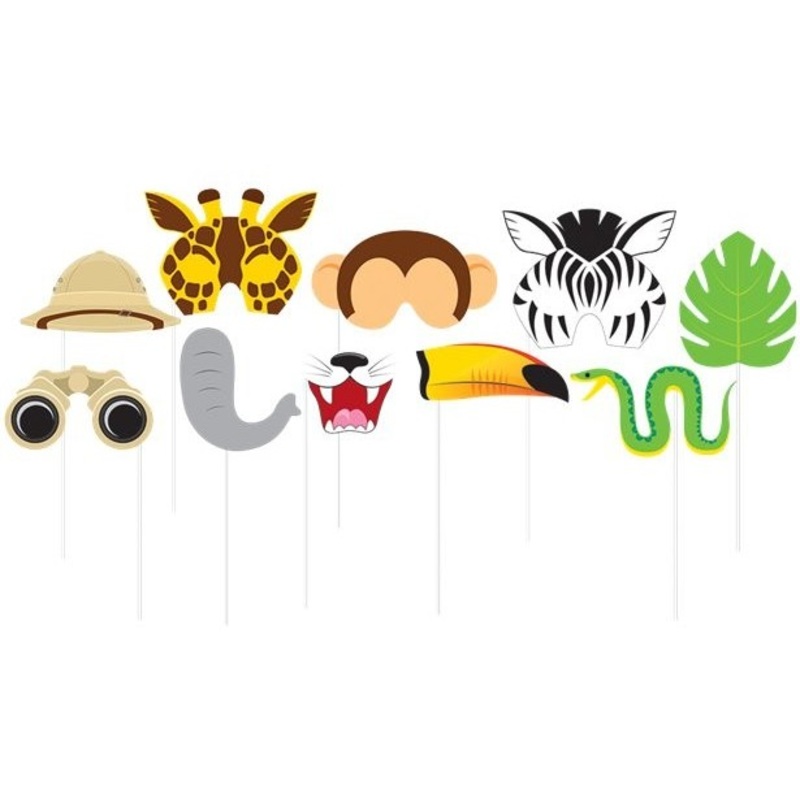 Photo props jungle party 10 pieces