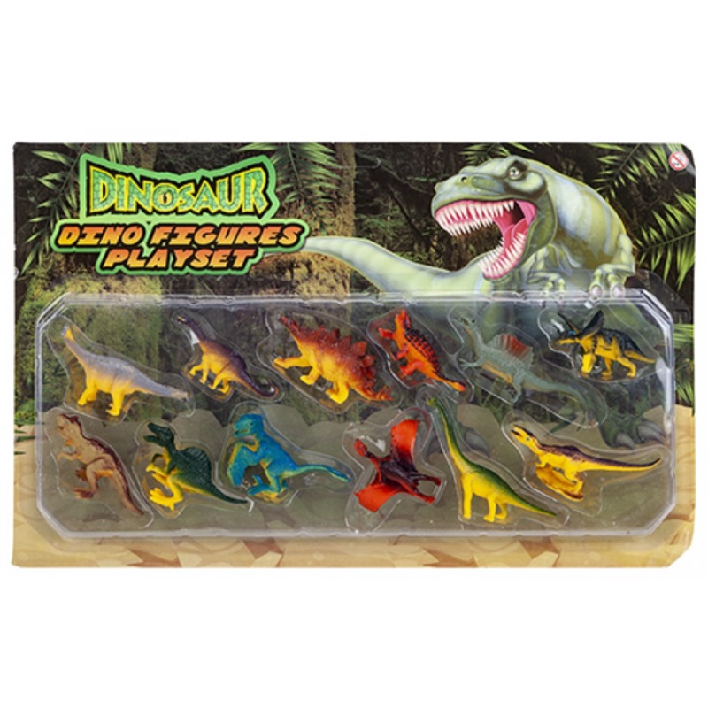 12 mini dinosaur figures