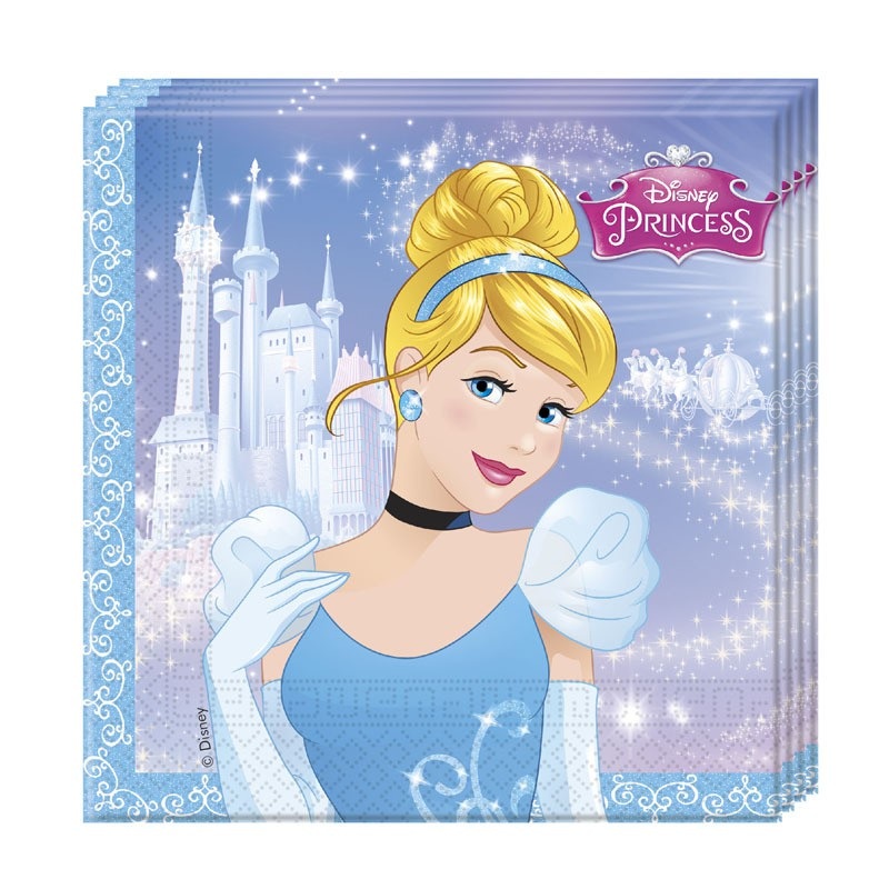 20 Cinderella's Magical Fairy Tale Ball Napkins 33cm