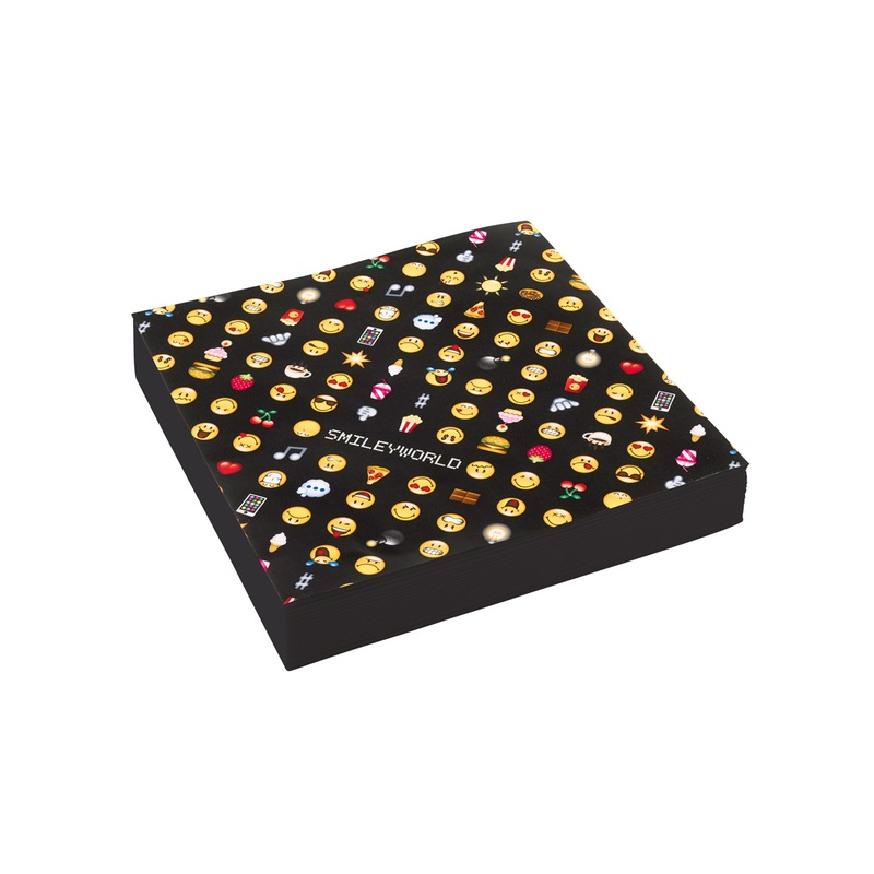 20 colorful emoticon napkins Express Yourself