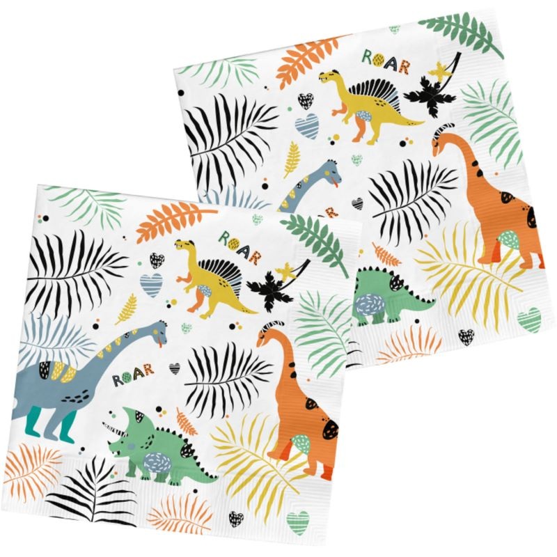 20 Little Dino napkins 33cm
