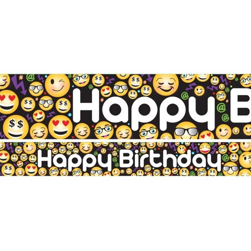 3 emoji banners 1.35 x 1m