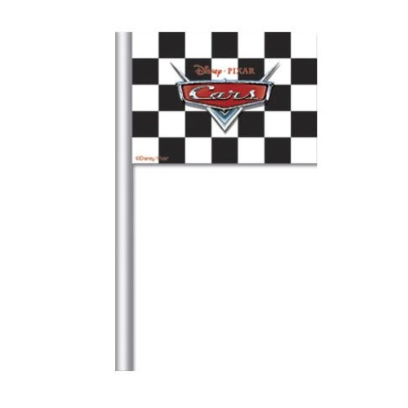4 Cars Neon City Flags 12.5cm