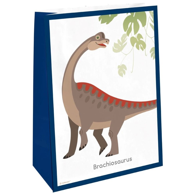 4 Happy Dinosaur gift bags with stickers