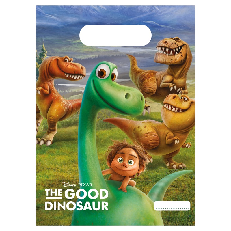 6 Arlo & Spot dinosaur gift bags 16 x 23cm