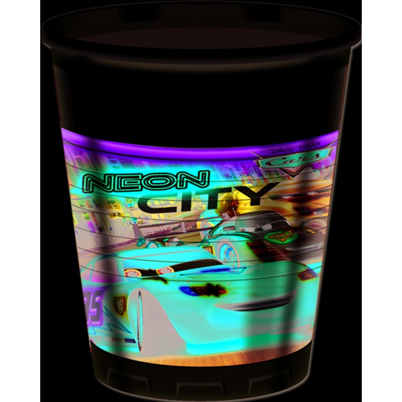 8 Cars Neon City plastic cups 200ml