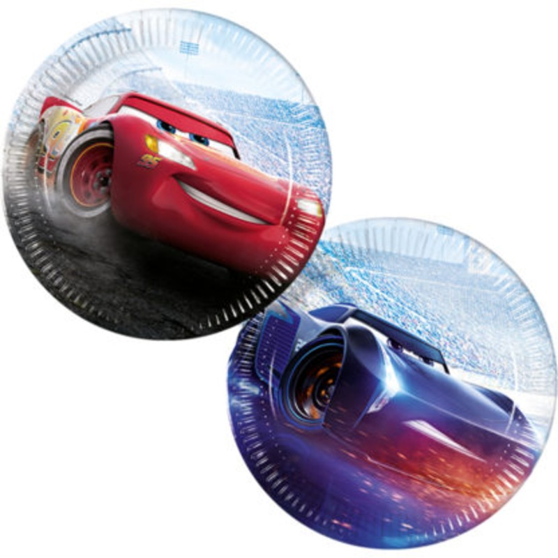 8 Cars The Legend of the Track paper plates 23cm