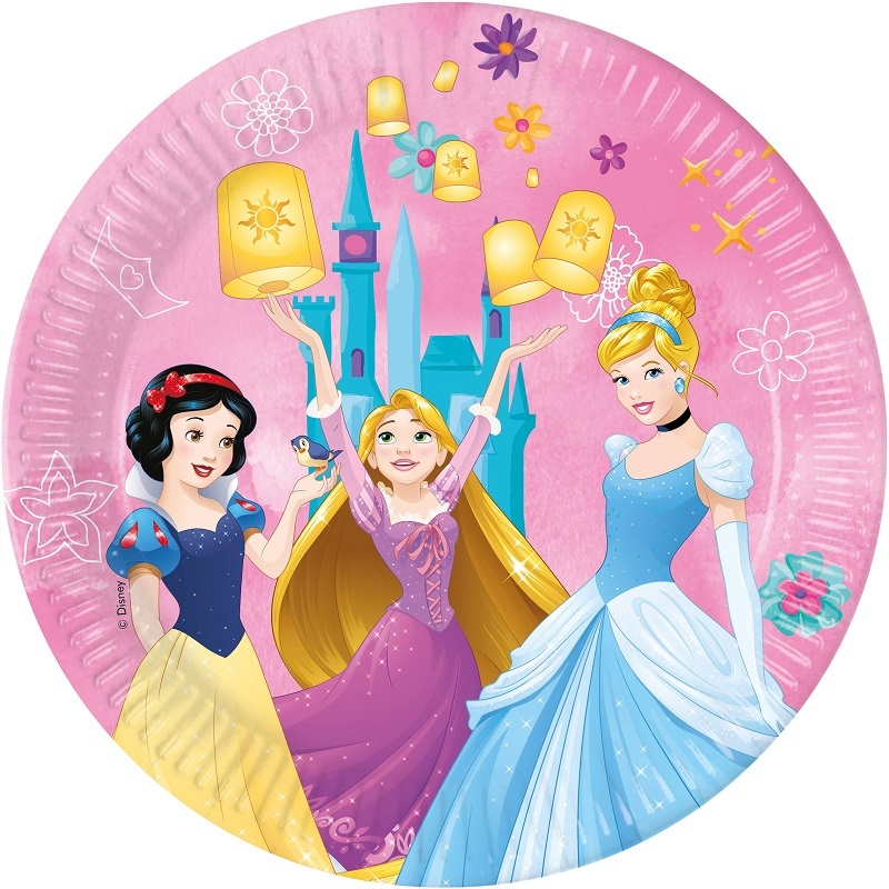 8 Charming Princess paper plates Dream Big 23cm