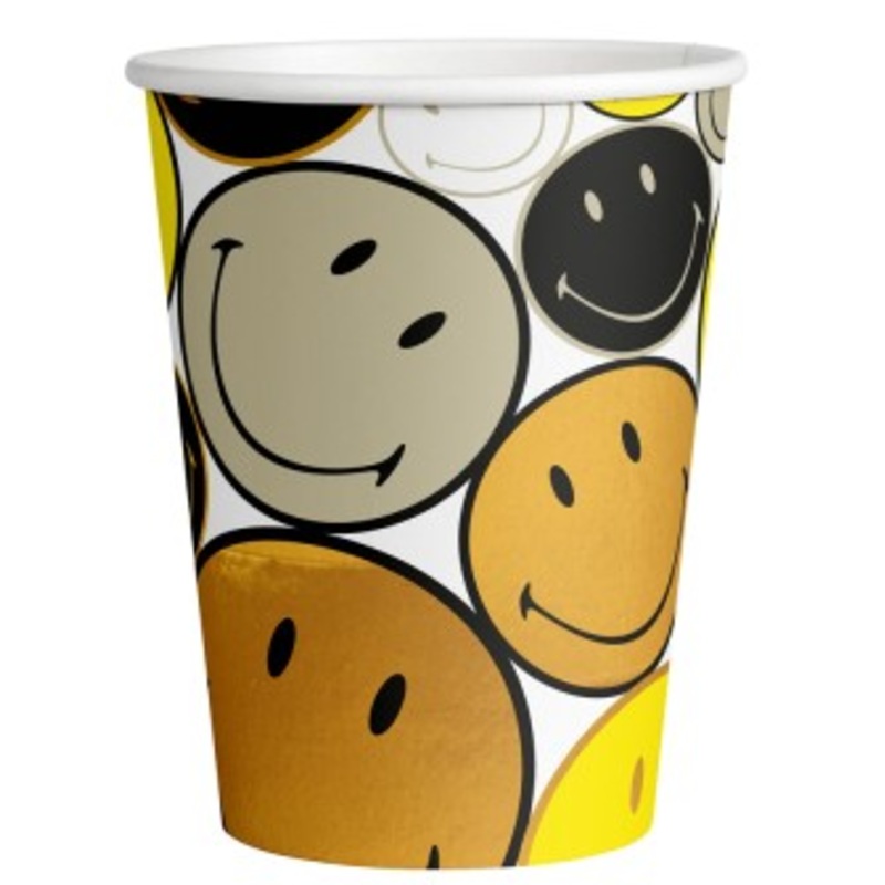 8 Golden Smile paper cups 250ml