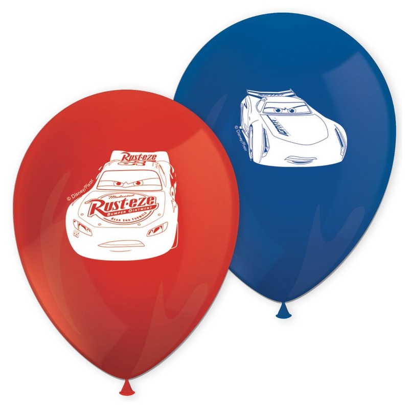 8 latex balloons Cars Evolution 30cm