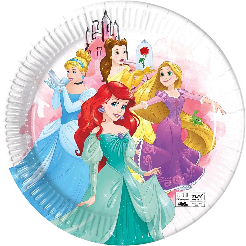 8 Princess Fabulous plates 23cm compostable