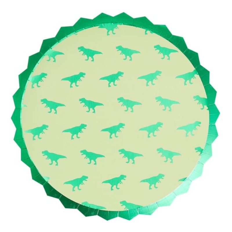 8 Roarsome Dino paper plates 23cm