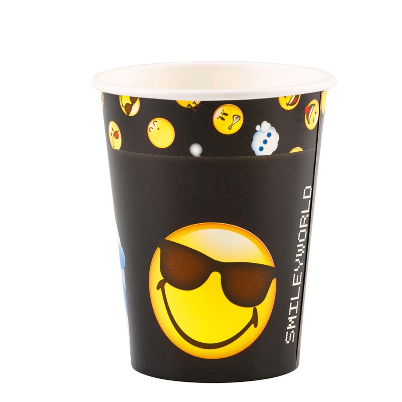 8 Smiley paper cups be emotional 266ml