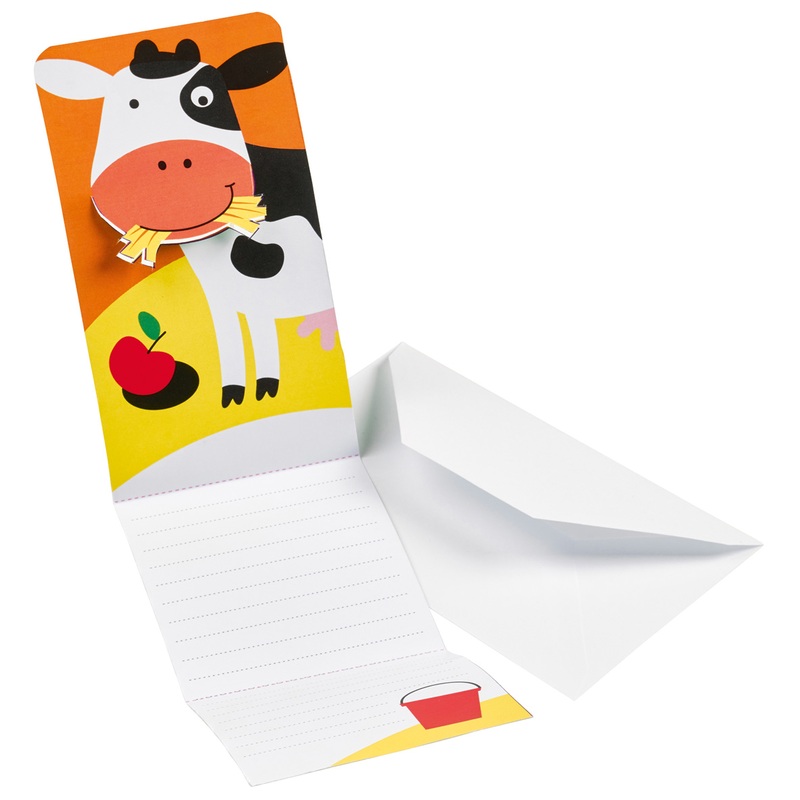 Birthday on the farm invitation card 8 pieces