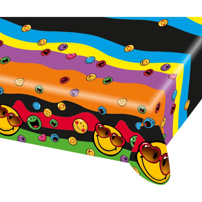 Colorful smiley tablecloth Express Your Feelings 120x180cm