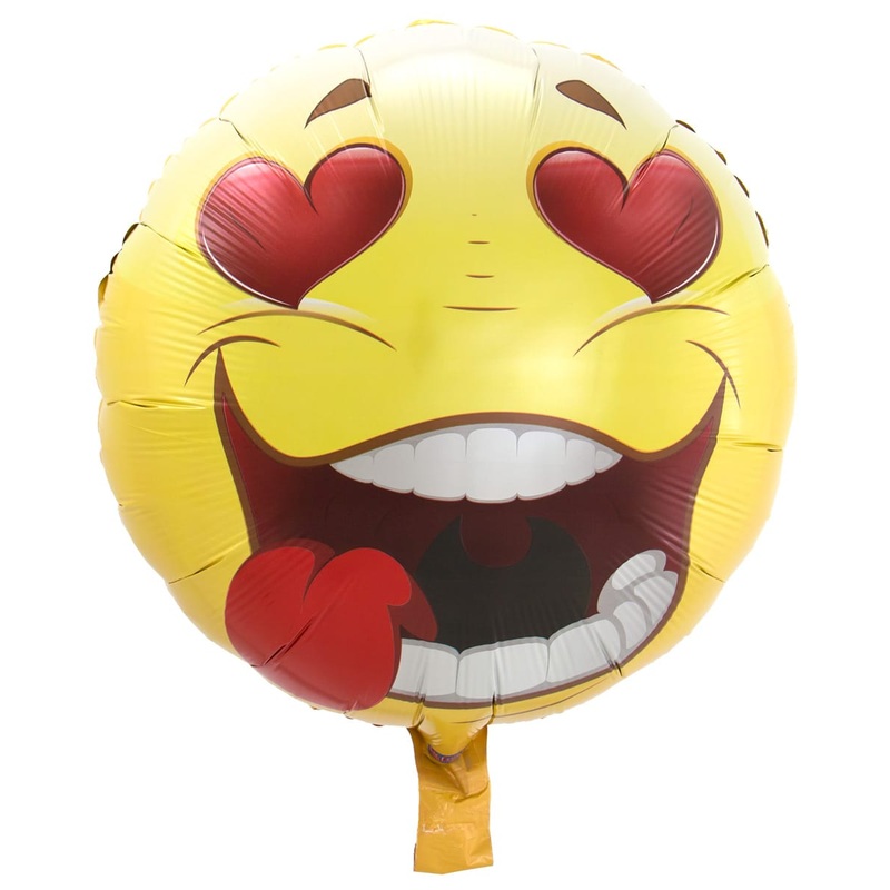 Foil balloon Crazy in Love Emoji