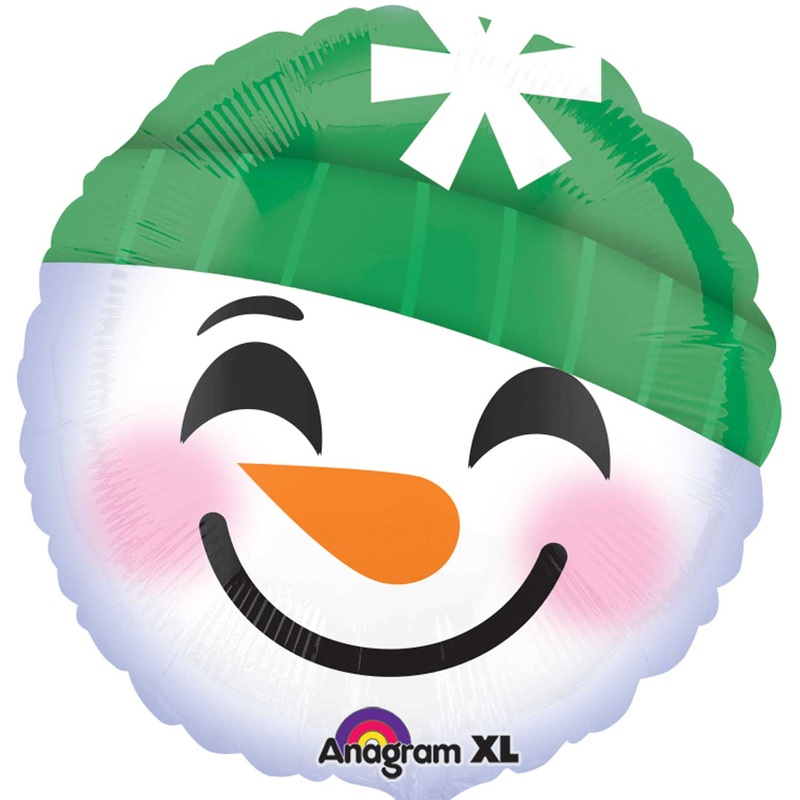 Foil balloon Smiling Snowman 43cm