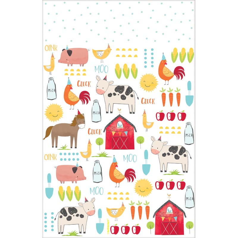 Happy Farm Life tablecloth 1.37 x 2.59m