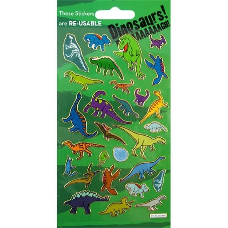 Holographic dinosaur sticker sheet
