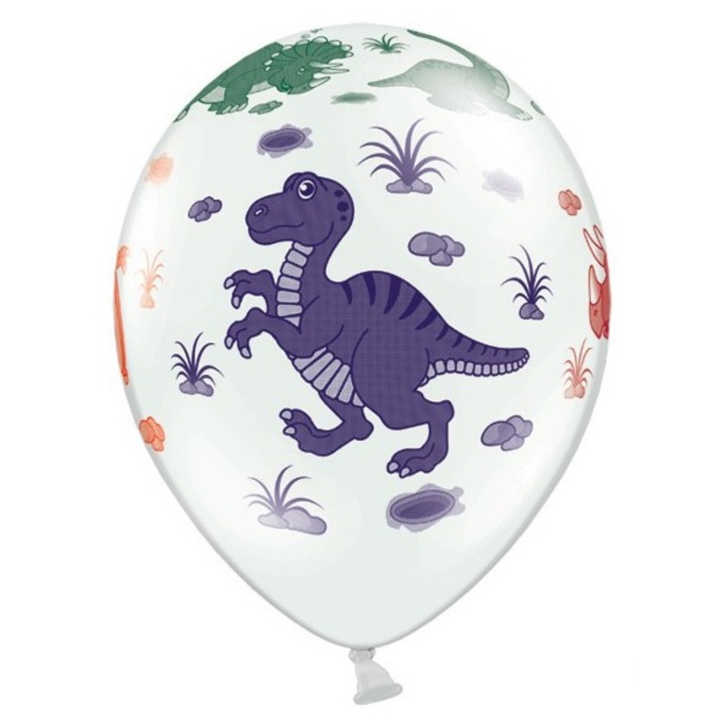 Latex balloons with dinosaurs 6 pcs