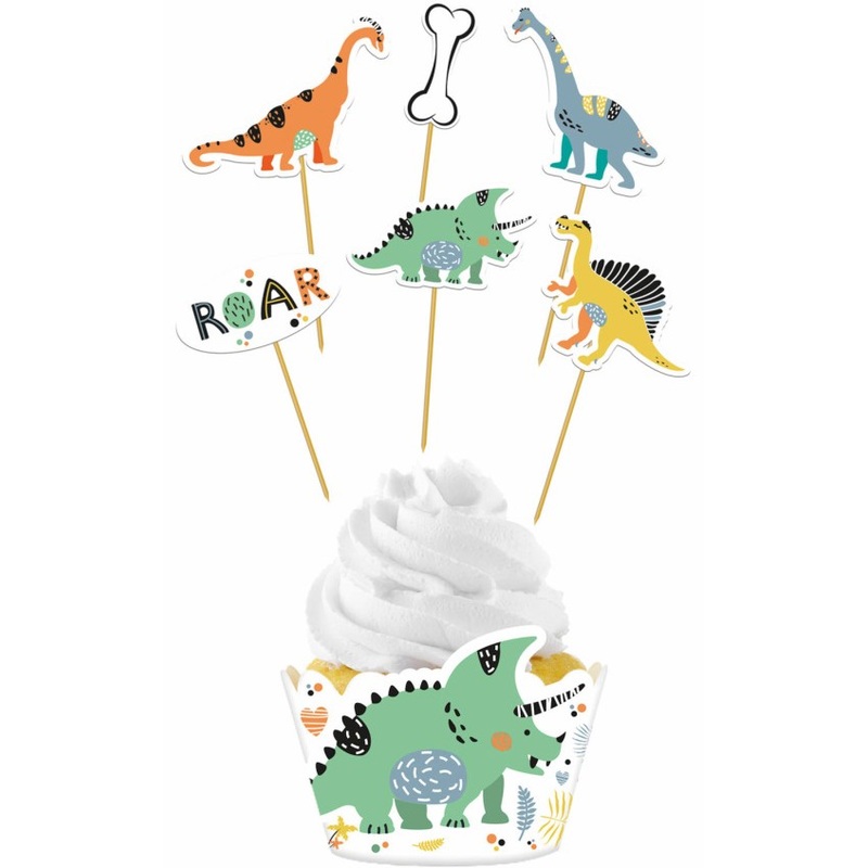 Little Dino Cupcake Set 12 pieces