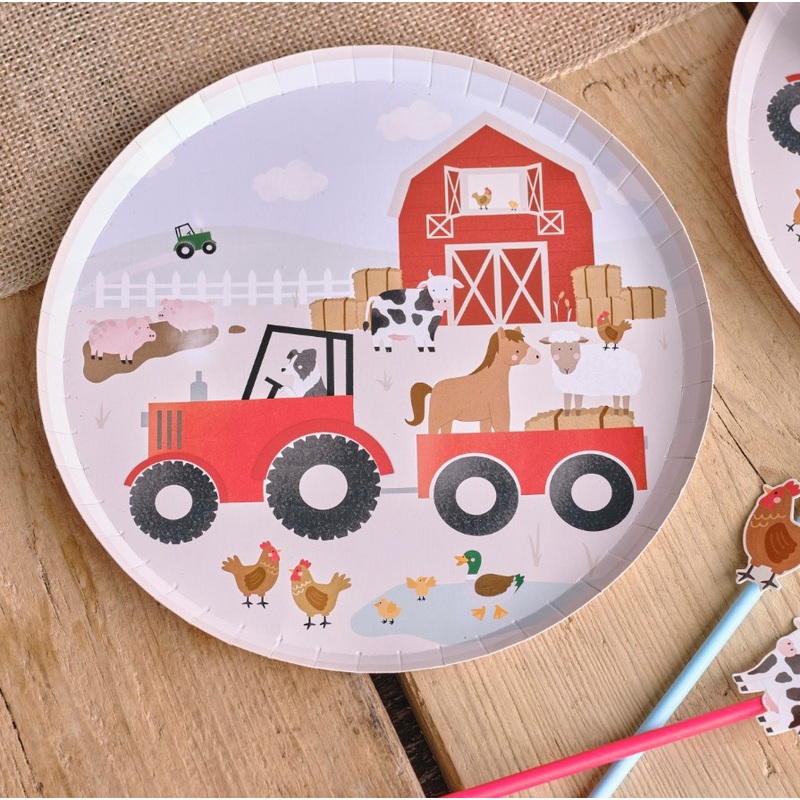 XX Animal Farm paper plates XXcm