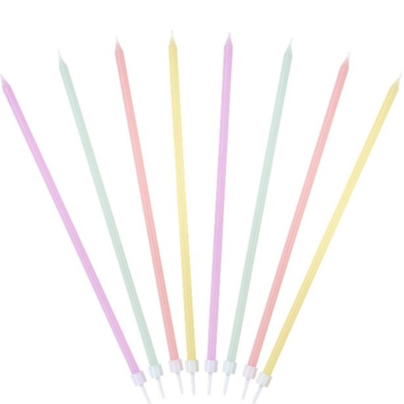 16 XXL pastel cake candles 9.5cm
